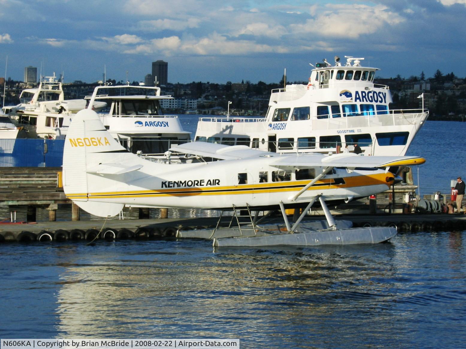 N606KA, 1954 De Havilland Canada DHC-3 Turbo Otter Otter C/N 37, Kenmore Air. De Havilland Canada DHC-3T Vazar Turbine Otter. N606KA cn 37. Seattle-Kenmore Air Harbor (Lake Union) Seaplane (LKE W55). Image © Brian McBride. 22 February 2008