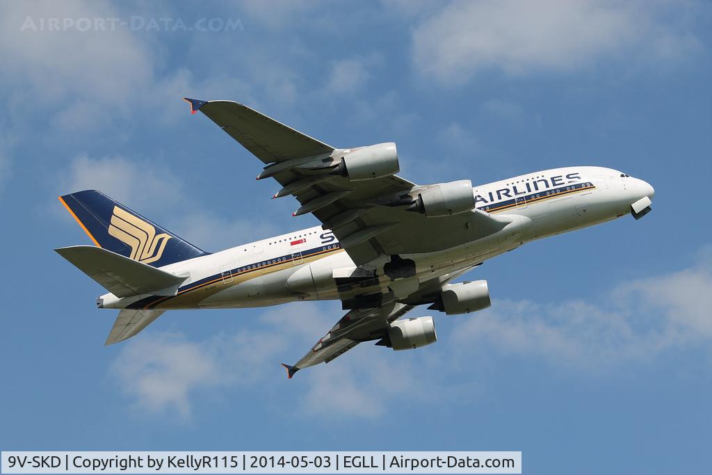 9V-SKD, 2008 Airbus A380-841 C/N 008, London Heathrow - Singapore Airlines