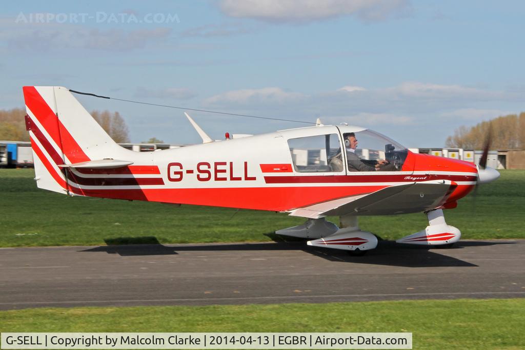 G-SELL, 1976 Robin DR-400-180 Regent Regent C/N 1153, Robin DR-400-180 Regent at The Real Aeroplane Club's Early Bird Fly-In, Breighton Airfield, April 2014.