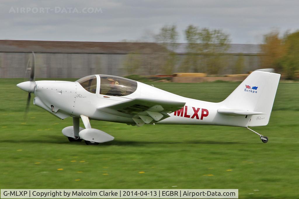 G-MLXP, 2013 Europa  C/N PFA 247-12974, Europa at The Real Aeroplane Club's Early Bird Fly-In, Breighton Airfield, April 2014.