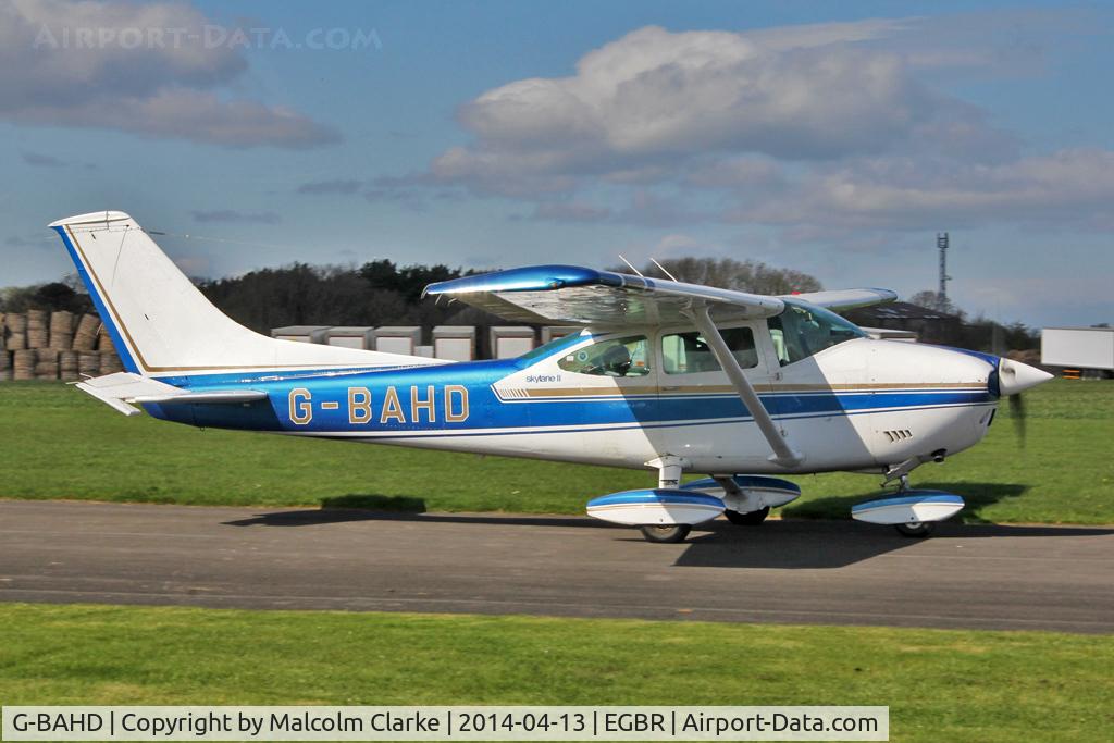 G-BAHD, 1972 Cessna 182P Skylane Skylane C/N 18261501, Cessna 182P Skylane at The Real Aeroplane Club's Early Bird Fly-In, Breighton Airfield, April 2014.