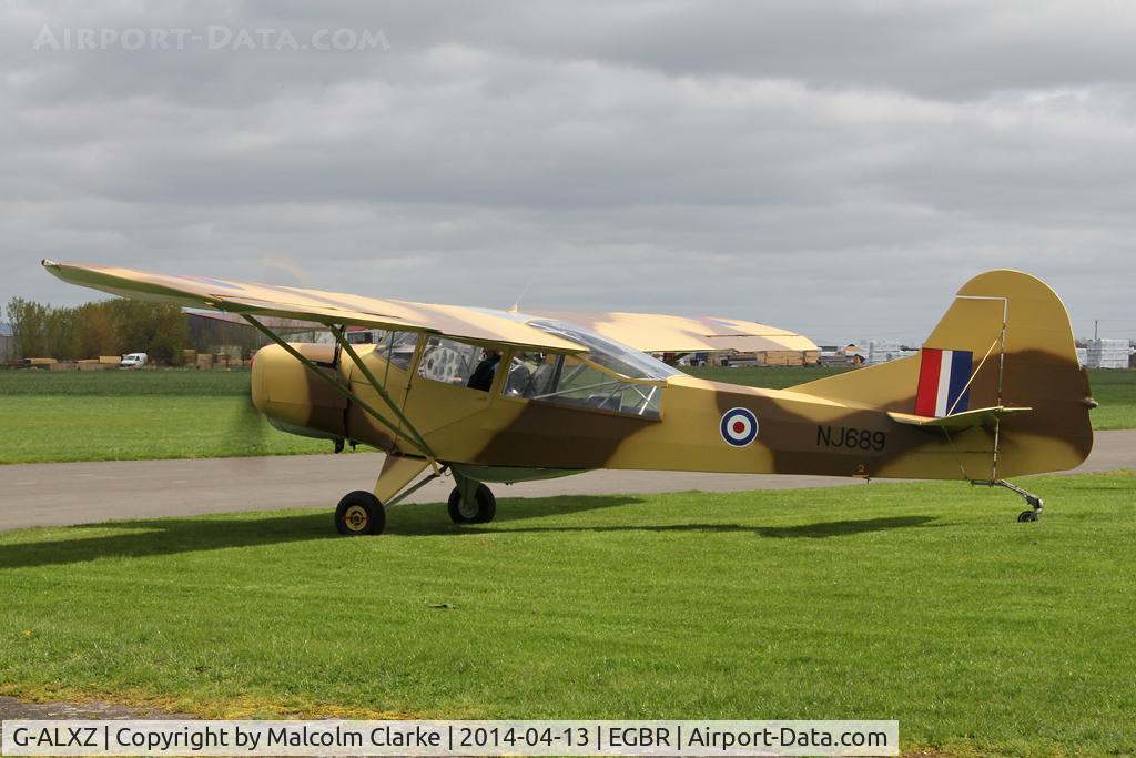 G-ALXZ, 1944 Taylorcraft Auster Mk.5/150 C/N 1082, Taylorcraft Auster Mk.5-150 at The Real Aeroplane Club's Early Bird Fly-In, Breighton Airfield, April 2014.