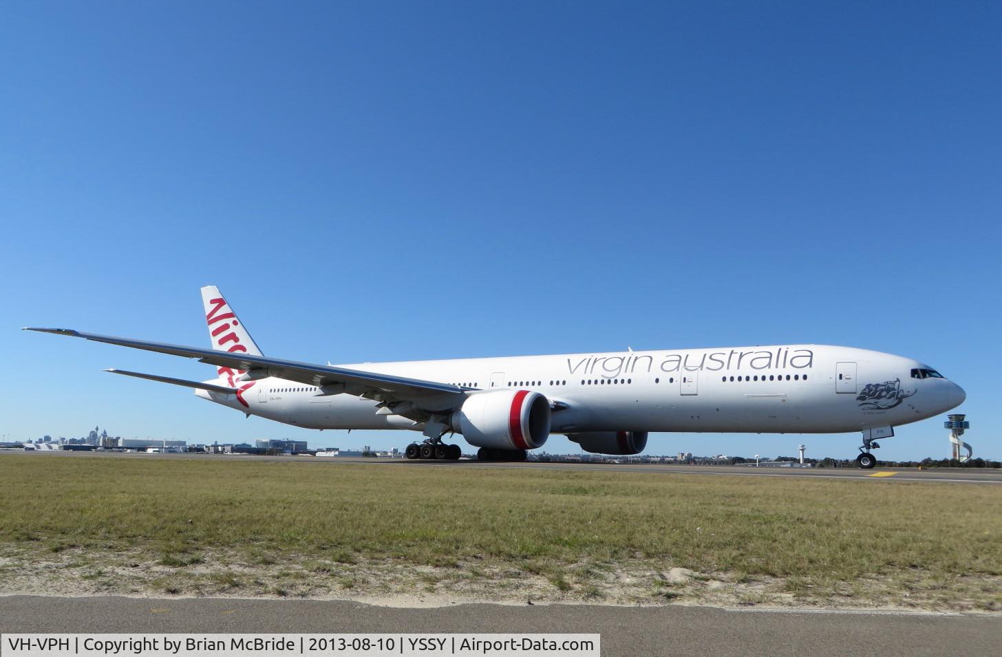 VH-VPH, 2010 Boeing 777-3ZG/ER C/N 37943, Virgin Australia Airlines. 777-3ZGER. VH-VPH cn 37943 898. Sydney - Kingsford Smith International (Mascot) (SYD YSSY). Image © Brian McBride. 10 August 2013