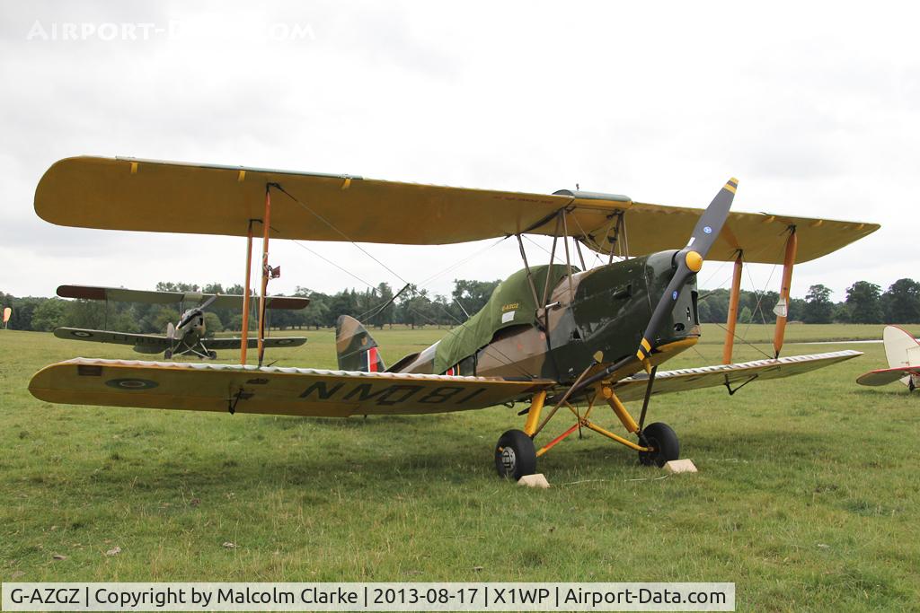 G-AZGZ, 1944 De Havilland DH-82A Tiger Moth II C/N 86489, De Havilland DH-82A Tiger Moth II at The De Havilland Moth Club's 28th International Moth Rally at Woburn Abbey. August 2013.
