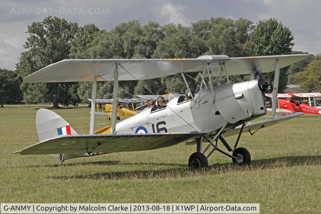 G-ANMY, 1942 De Havilland DH-82A Tiger Moth II C/N 85466, De Havilland DH-82A Tiger Moth II at The De Havilland Moth Club's 28th International Moth Rally at Woburn Abbey. August 2013.