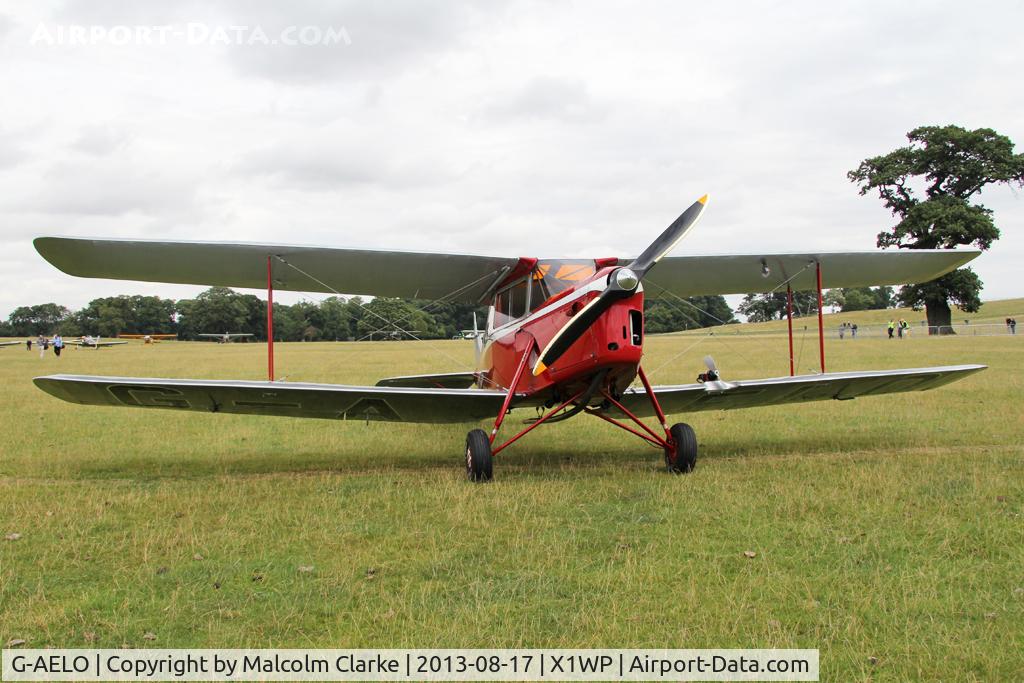 G-AELO, 1936 De Havilland DH.87B Hornet Moth C/N 8105, De Havilland DH-87B Hornet Moth at The De Havilland Moth Club's 28th International Moth Rally at Woburn Abbey. August 2013.