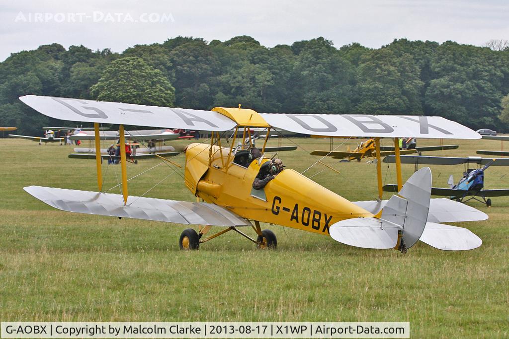 G-AOBX, 1940 De Havilland DH-82A Tiger Moth II C/N 83653, De Havilland DH-82A Tiger Moth II at The De Havilland Moth Club's 28th International Moth Rally at Woburn Abbey. August 2013.