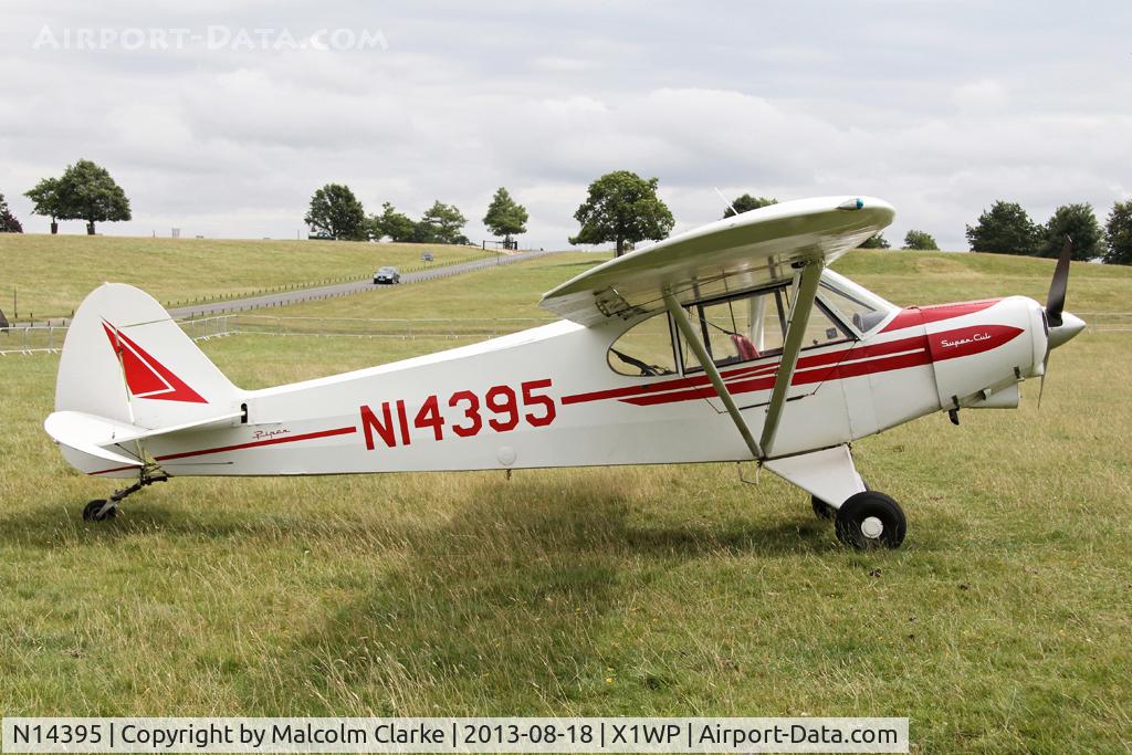 N14395, 1974 Piper PA-18-150 Super Cub C/N 18-7409093, Piper PA-18-150 at The De Havilland Moth Club's 28th International Moth Rally at Woburn Abbey. August 2013.