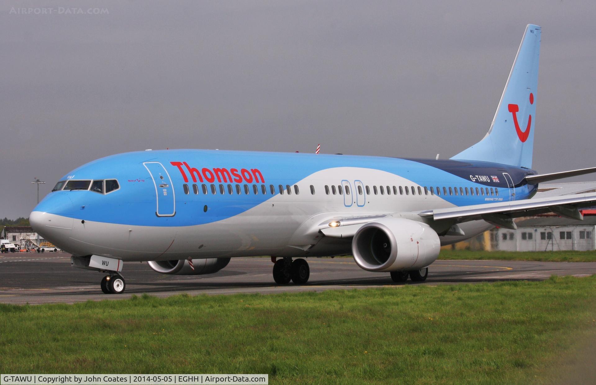 G-TAWU, 2014 Boeing 737-8K5 C/N 37263, Latest fleet addition taxies to depart