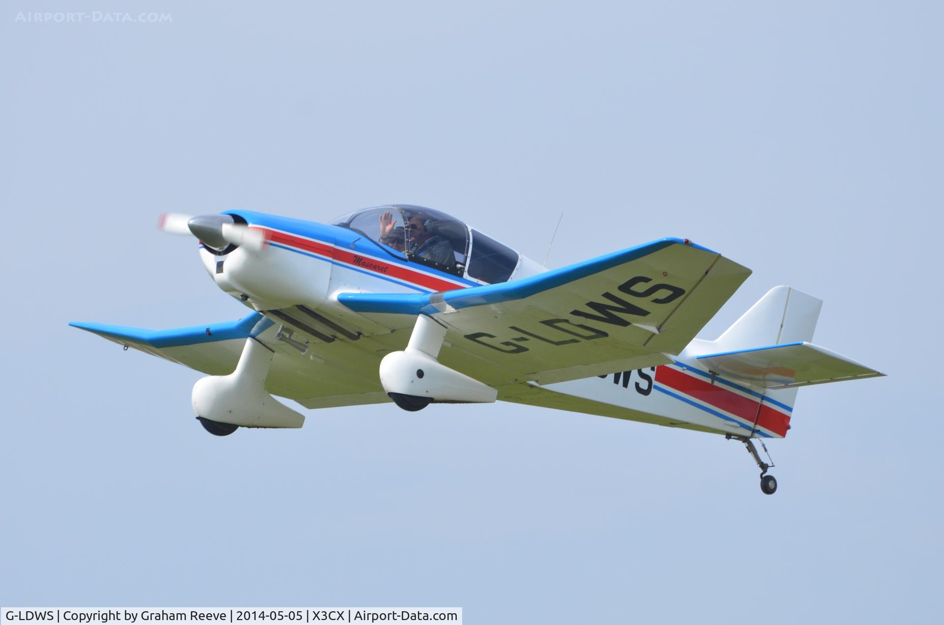G-LDWS, 1964 SAN Jodel D-150 Mascaret C/N 48, Departing from Northrepps.