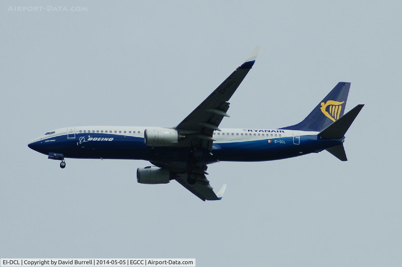 EI-DCL, 2004 Boeing 737-8AS C/N 33806, Ryanair Boeing 737-8AS on approach to Manchester Airport.