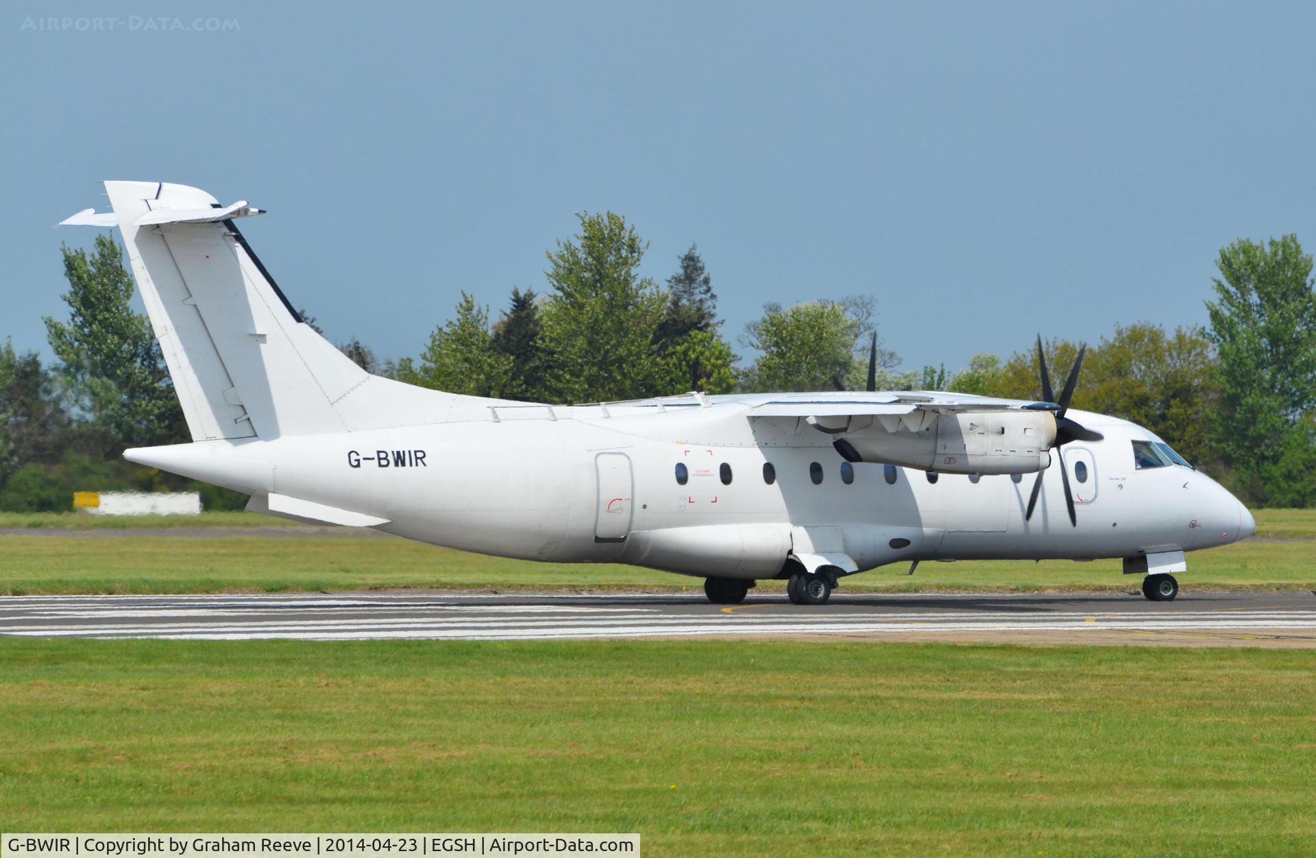 G-BWIR, 1995 Dornier 328-100 C/N 3023, About to depart.