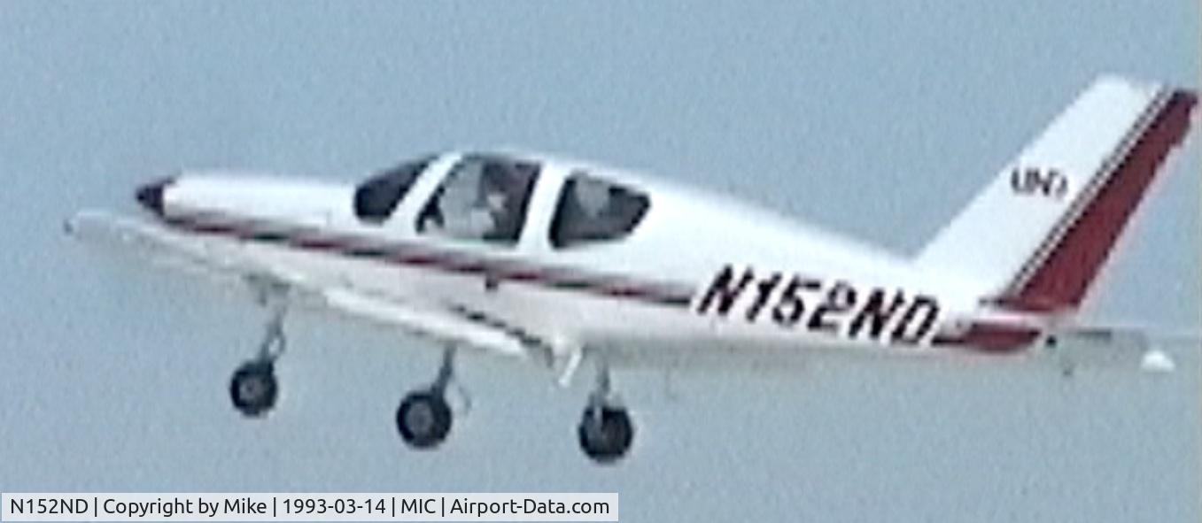 N152ND, Socata TB-9 C/N 1201, Taking off from MIC March 14, 1993 headed to Fargo, ND