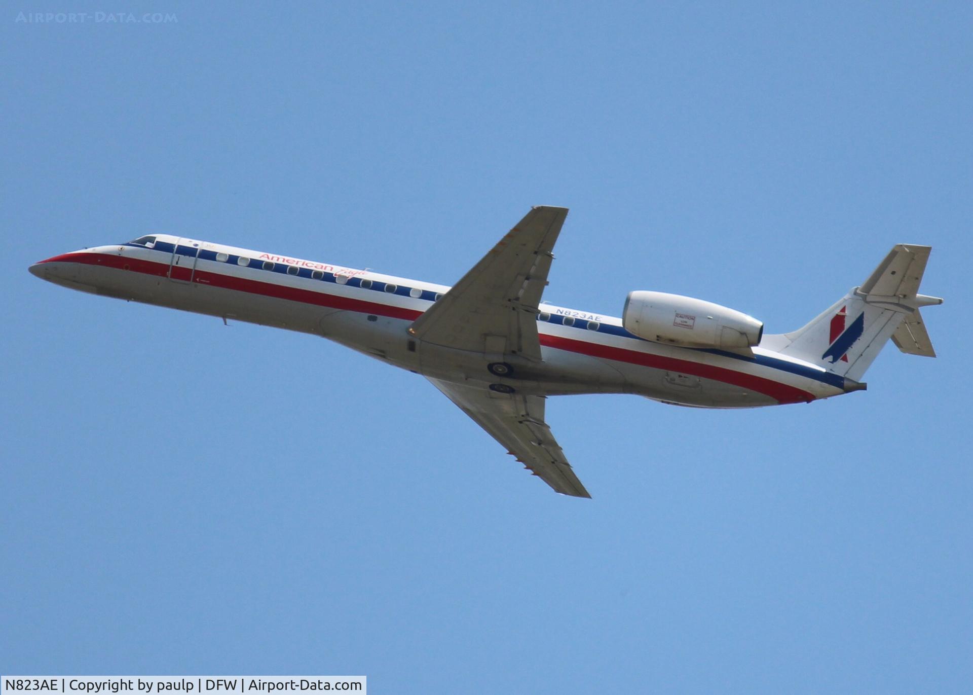 N823AE, 2002 Embraer ERJ-140LR (EMB-135KL) C/N 145582, At DFW.