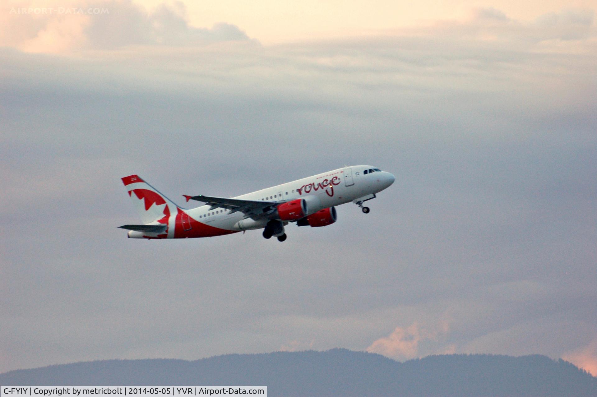 C-FYIY, 1996 Airbus A319-114 C/N 634, Now in AC Rouge livery