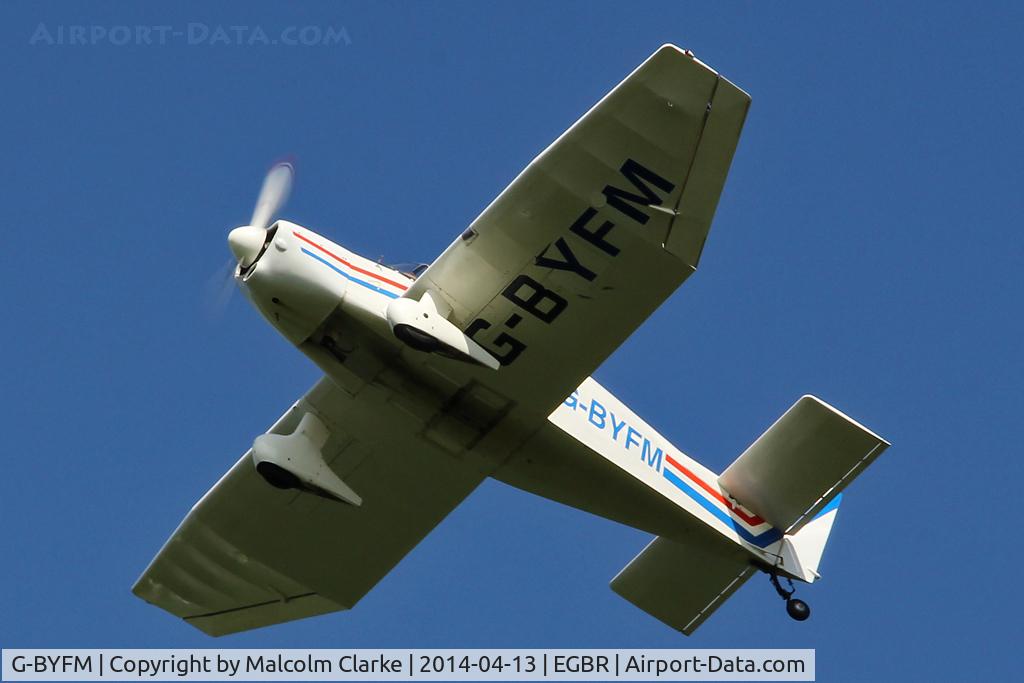 G-BYFM, 2000 Jodel DR-1050 M1 Excellence Replica C/N PFA 304-13237, Jodel DR-1050-M1 at The Real Aeroplane Company's Early Bird Fly-In, Breighton Airfield, April 2014.