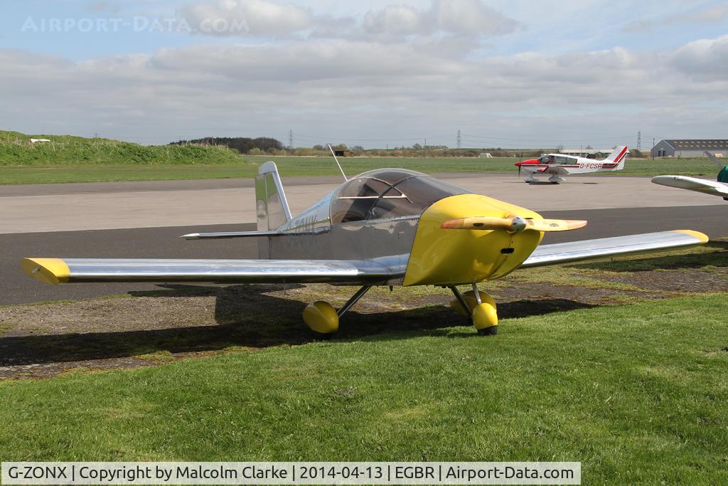 G-ZONX, 2007 Sonex Sonex C/N PFA 337-14689, Sonex at The Real Aeroplane Club's Early Bird Fly-In, Breighton Airfield, April 2014.