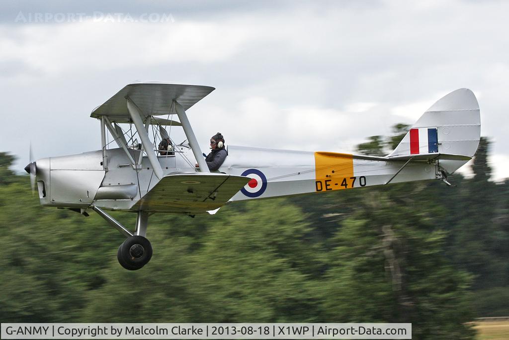 G-ANMY, 1942 De Havilland DH-82A Tiger Moth II C/N 85466, De Havilland DH-82A Tiger Moth II at The De Havilland Moth Club's 28th International Moth Rally at Woburn Abbey. August 2013.