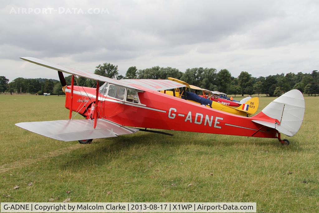 G-ADNE, 1936 De Havilland DH.87B Hornet Moth C/N 8089, De Havilland DH-87B Hornet Moth at The De Havilland Moth Club's 28th International Moth Rally at Woburn Abbey. August 2013.