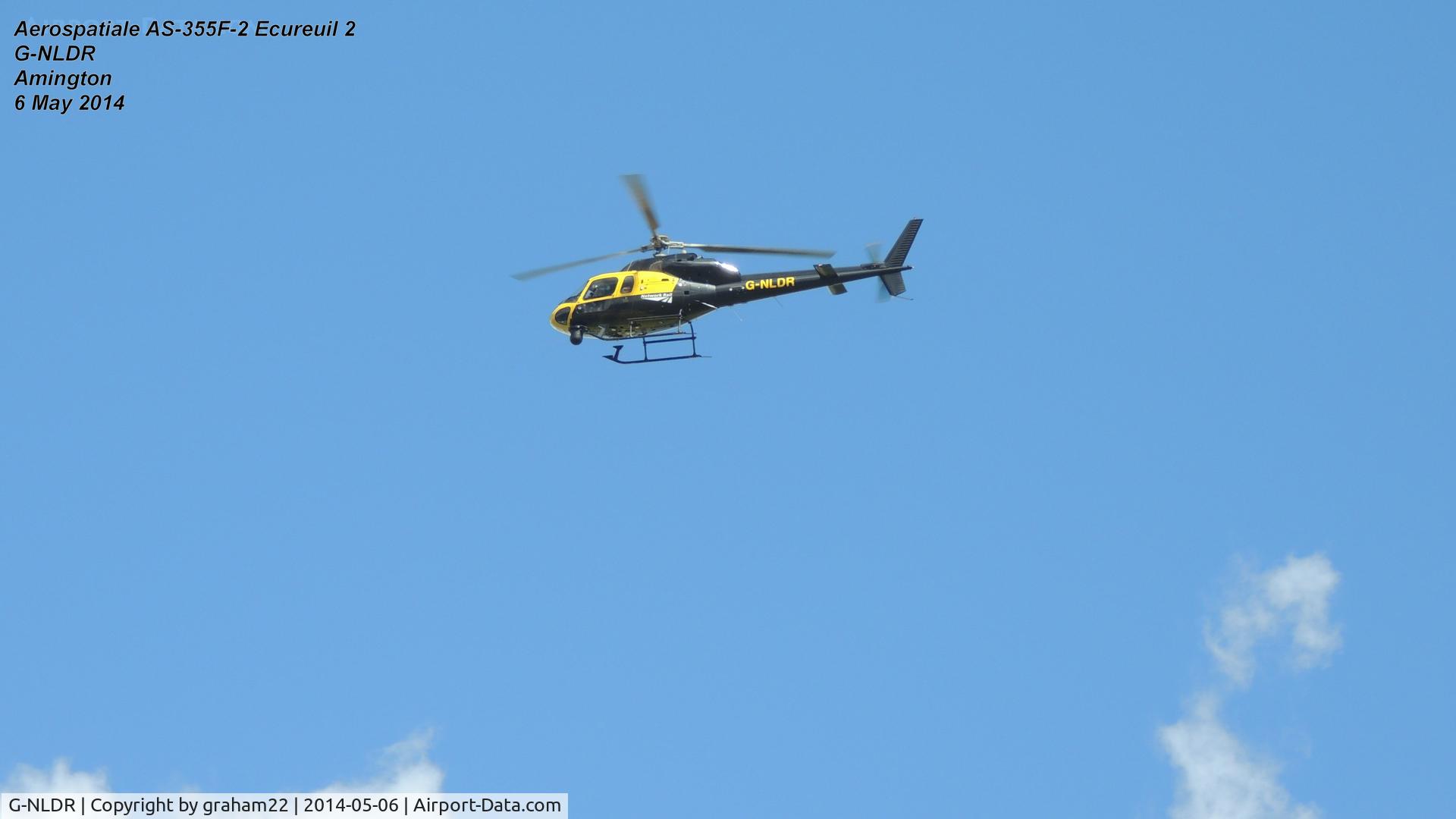 G-NLDR, 1983 Aerospatiale AS-355F-2 Ecureuil 2 C/N 5282, Flying over Amington Tamworth UK 6 May 2014