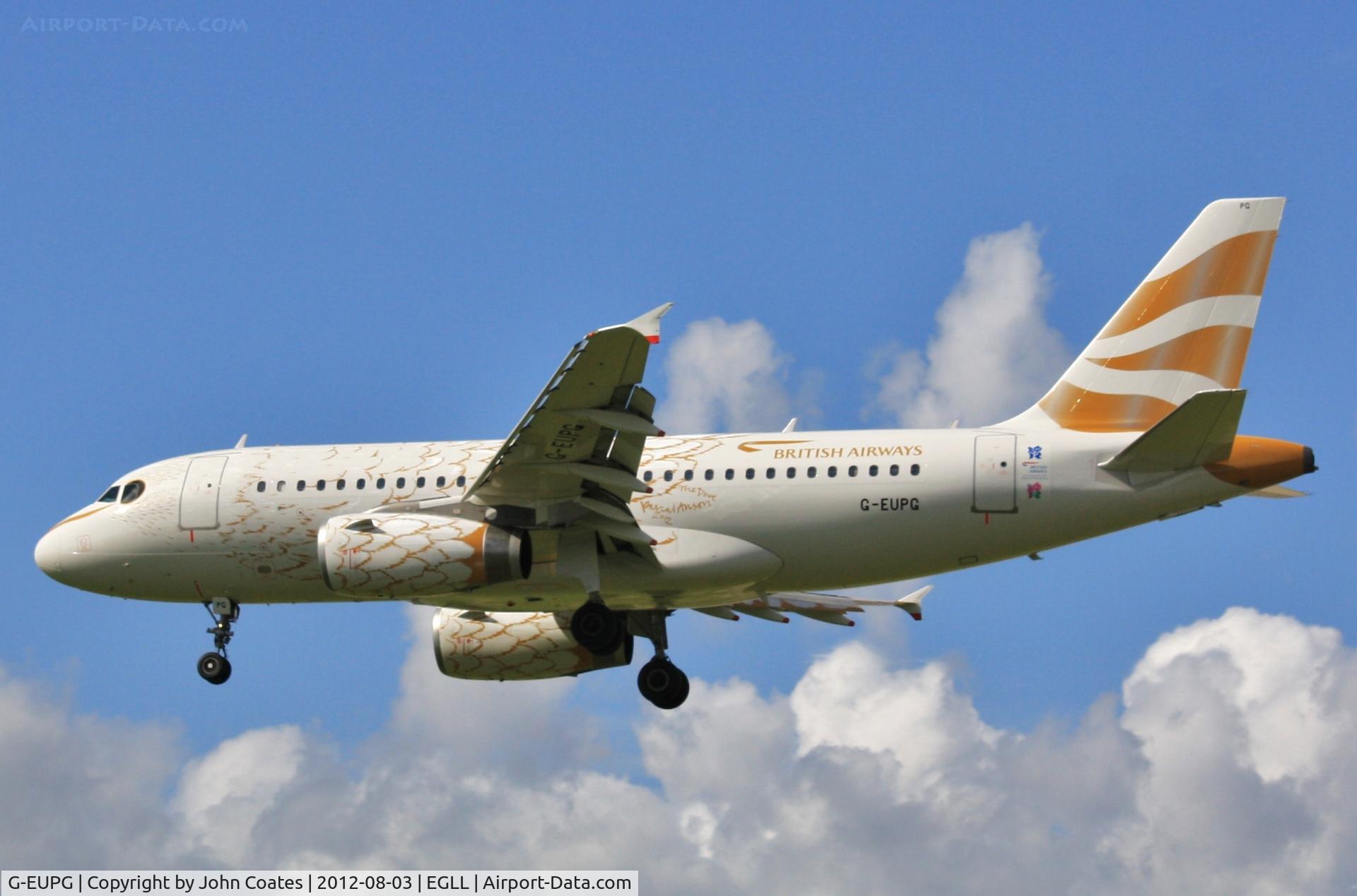 G-EUPG, 2000 Airbus A319-131 C/N 1222, Arriving 27L