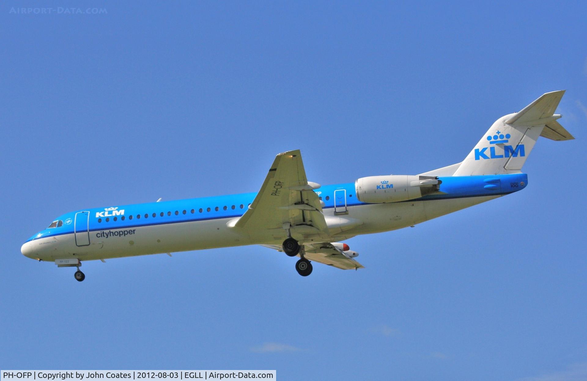 PH-OFP, 1995 Fokker 100 (F-28-0100) C/N 11472, Finals 27L