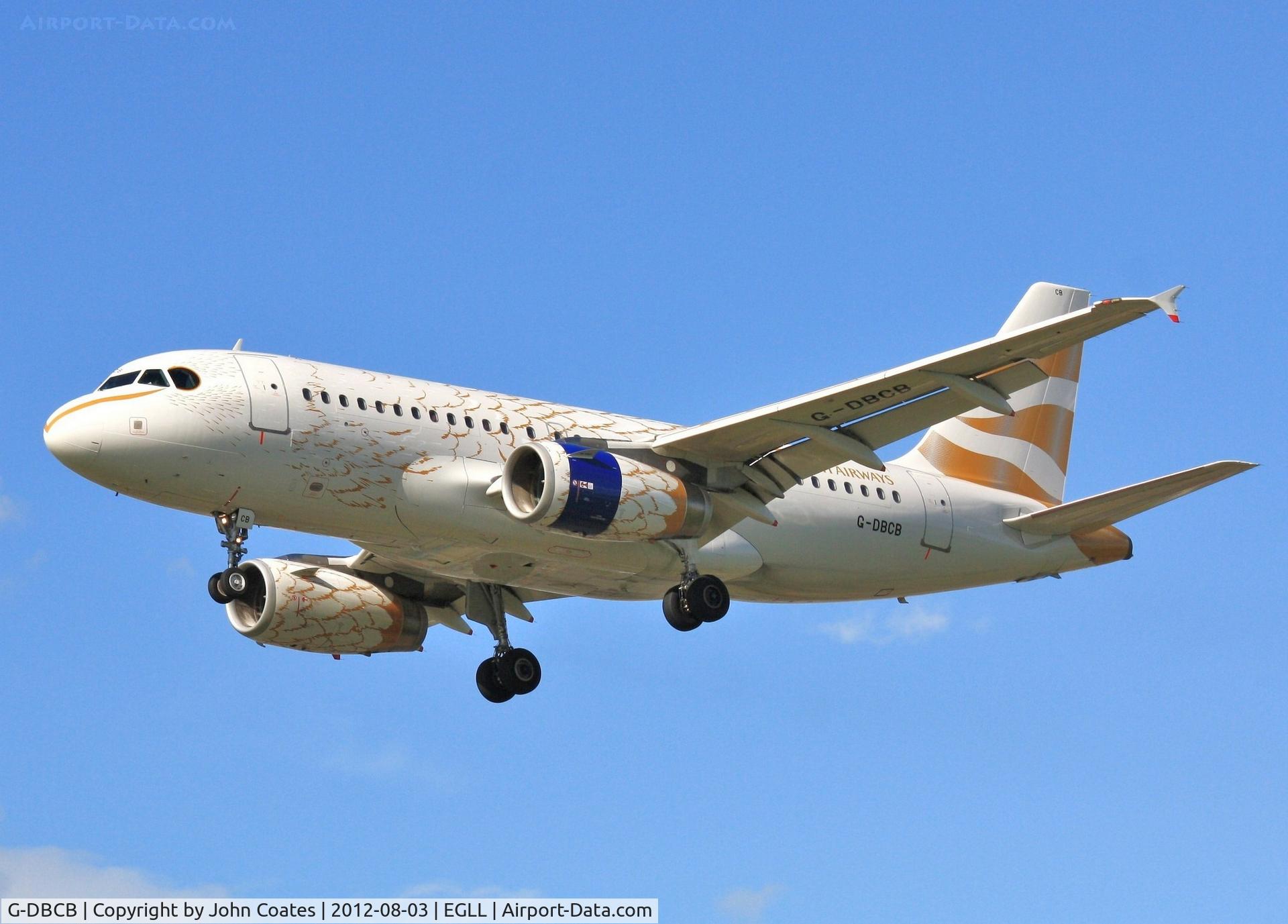 G-DBCB, 2004 Airbus A319-131 C/N 2188, Approach 27L