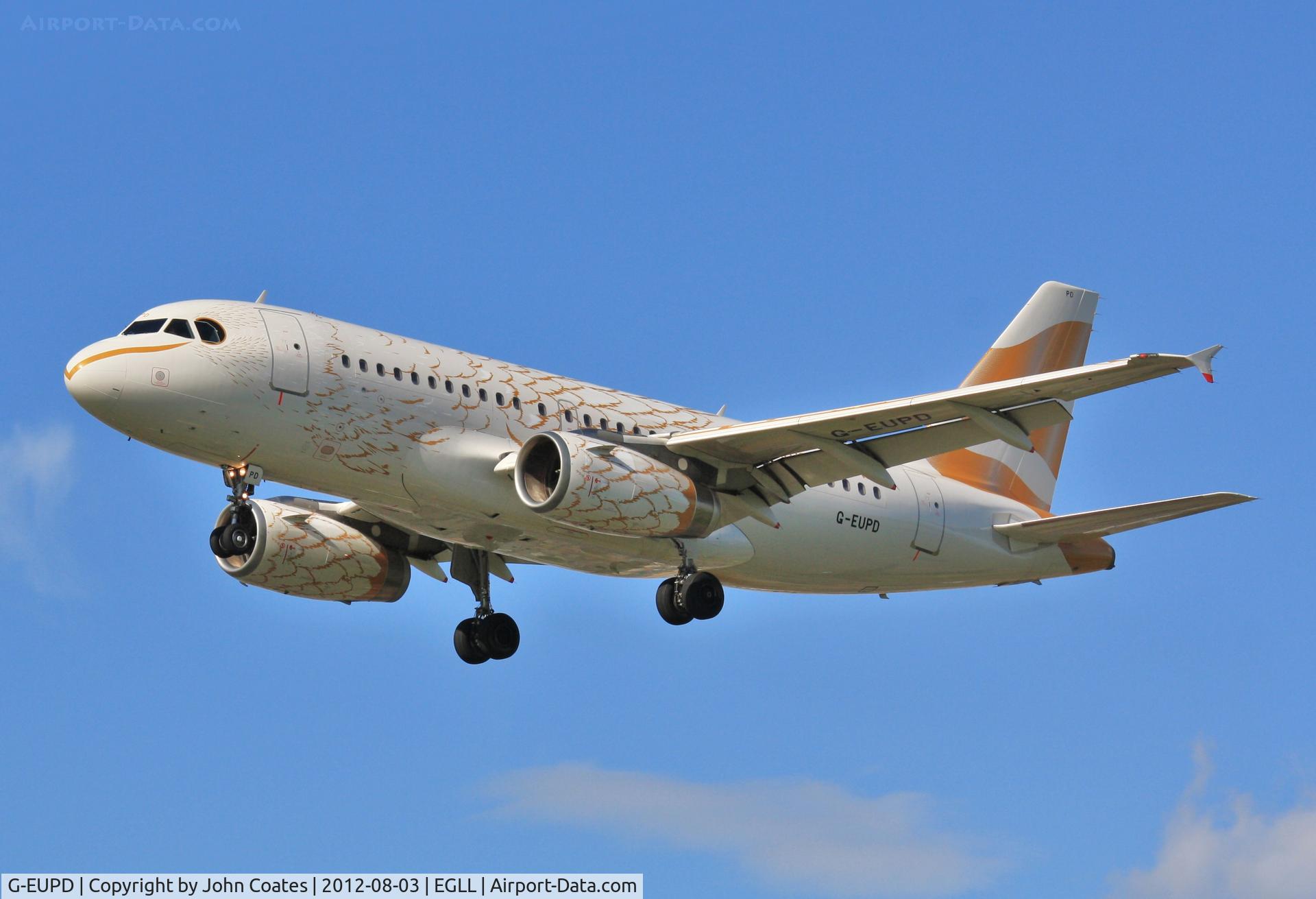 G-EUPD, 1999 Airbus A319-131 C/N 1142, Approach 27L