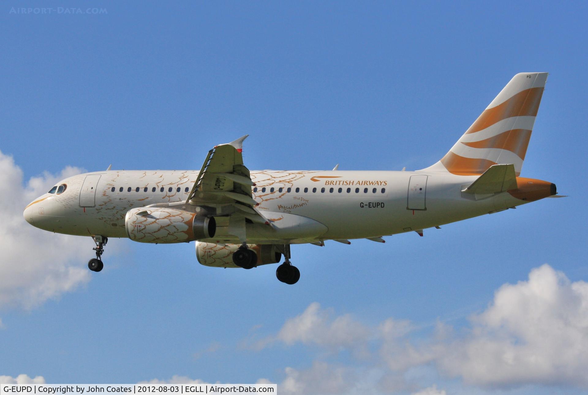 G-EUPD, 1999 Airbus A319-131 C/N 1142, Arrives 27L