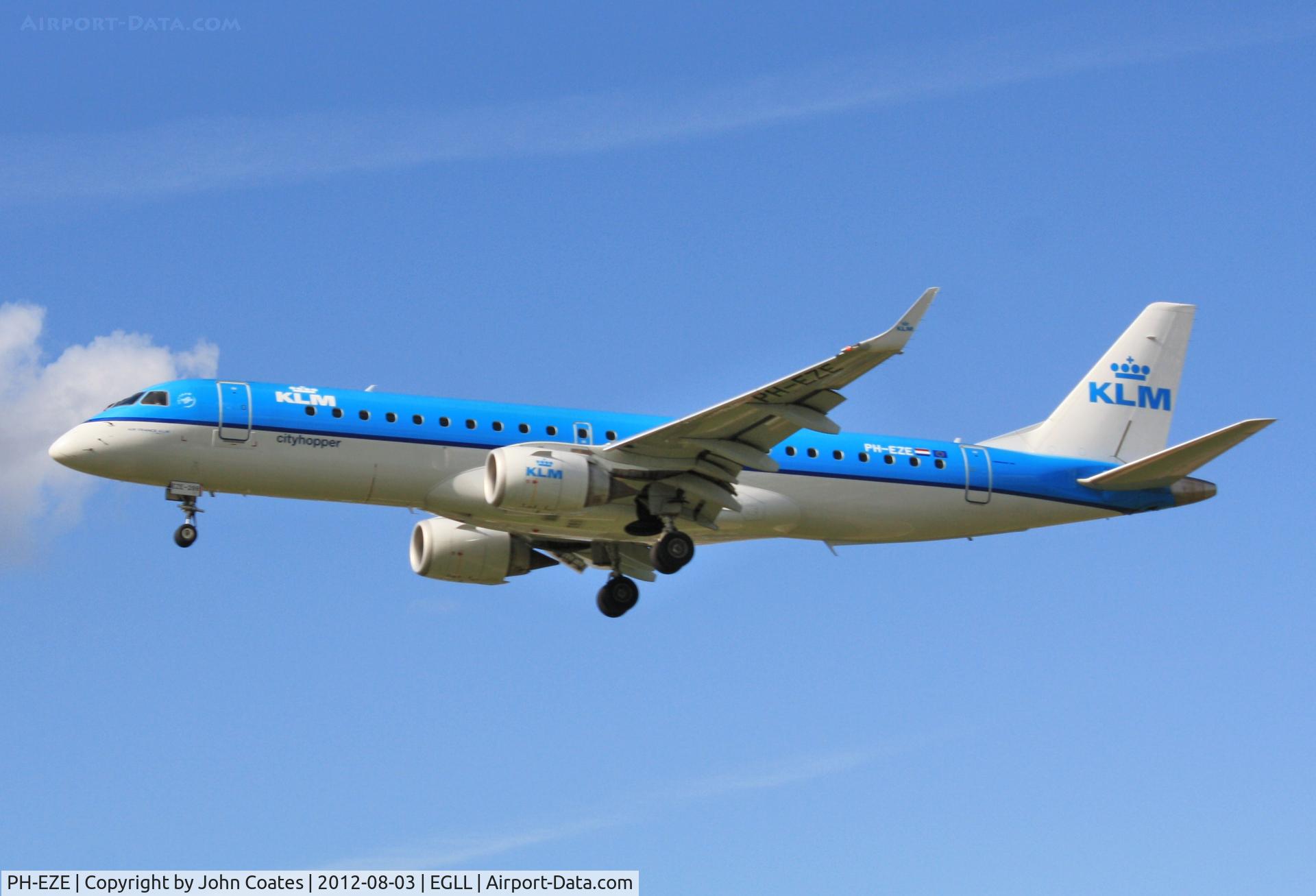 PH-EZE, 2009 Embraer 190LR (ERJ-190-100LR) C/N 19000288, Approach 27L