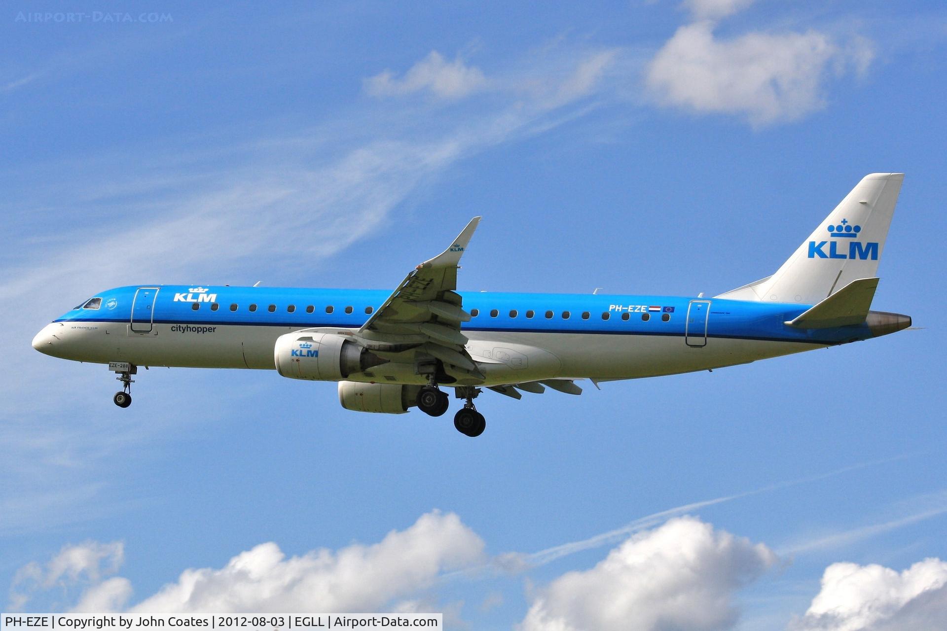 PH-EZE, 2009 Embraer 190LR (ERJ-190-100LR) C/N 19000288, Finals 27L