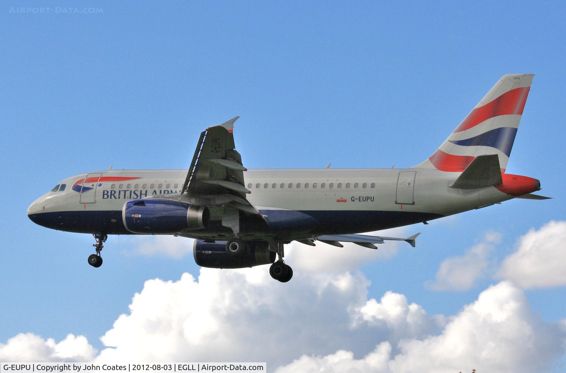 G-EUPU, 2000 Airbus A319-131 C/N 1384, Finals 27L