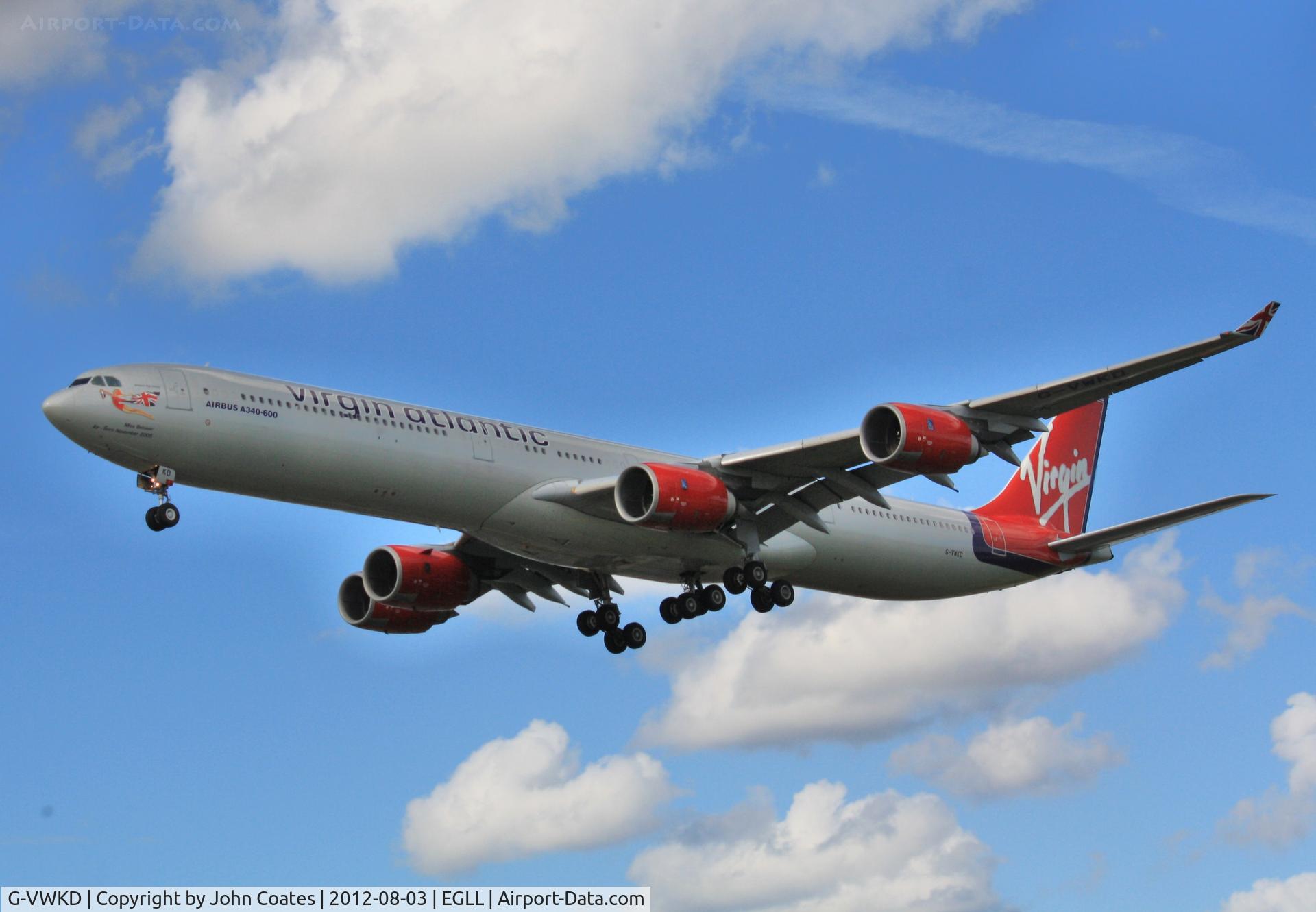 G-VWKD, 2005 Airbus A340-642 C/N 706, Finals 27L