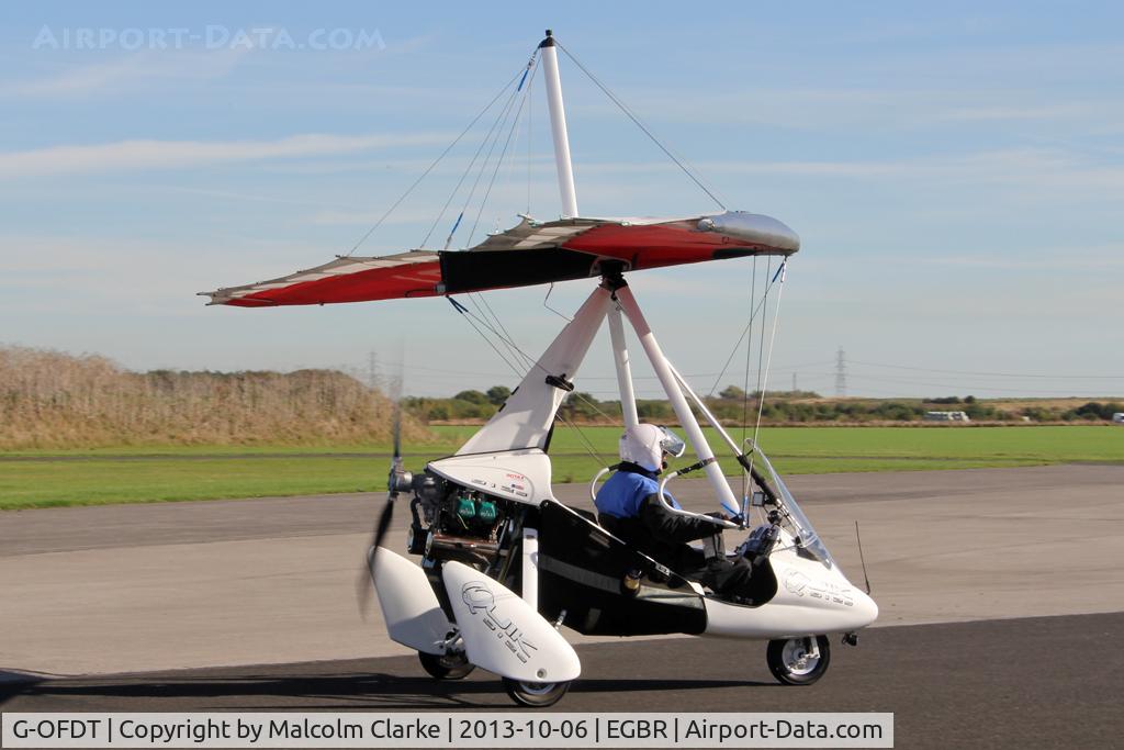 G-OFDT, 2007 P&M Aviation Pegasus Quik C/N 8320, P&M Aviation Pegasus Quik at The Real Aeroplane Club's Pre-Hibernation Fly-In, Breighton Airfield, October 2013.