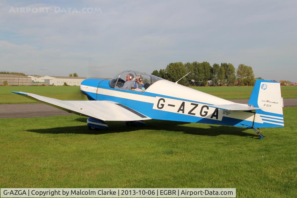 G-AZGA, 1959 Jodel D-120A Paris-Nice C/N 144, Jodel D-120A Paris-Nice at The Real Aeroplane Club's Pre-Hibernation Fly-In, Breighton Airfield, October 2013.