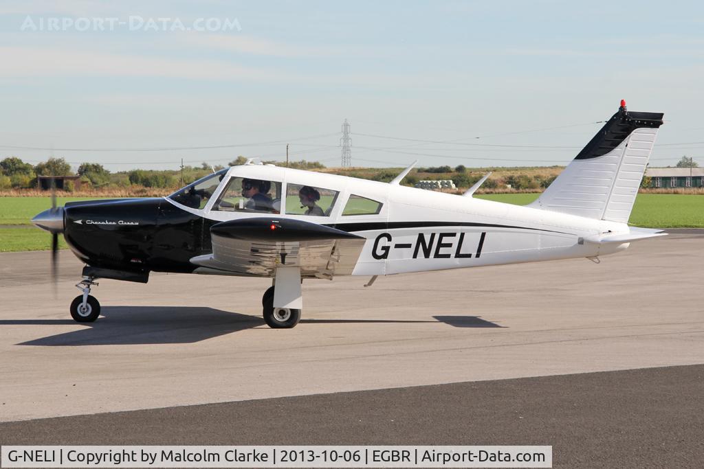 G-NELI, 1968 Piper PA-28R-180 Cherokee Arrow C/N 28R-31011, Piper PA-28R-180 Cherokee Arrow at The Real Aeroplane Club's Pre-Hibernation Fly-In, Breighton Airfield, October 2013.