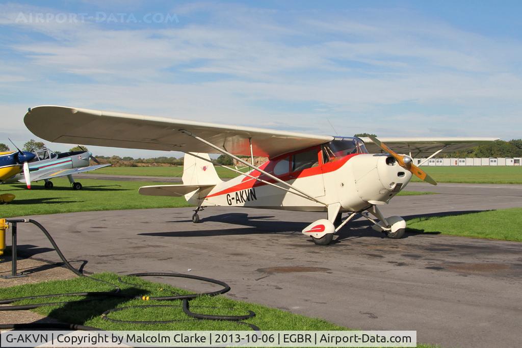 G-AKVN, 1946 Aeronca 11AC Chief Chief C/N 11AC-469, Aeronca 11AC Chief at The Real Aeroplane Club's Pre-Hibernation Fly-In, Breighton Airfield, October 2013.