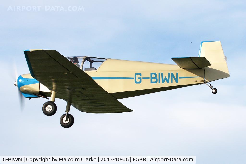 G-BIWN, 1966 Jodel D-112 C/N 1314, Jodel D-112 at The Real Aeroplane Club's Pre-Hibernation Fly-In, Breighton Airfield, October 2013.
