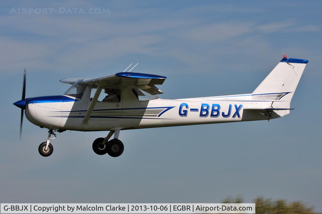 G-BBJX, 1974 Reims F150L C/N 1017, Reims F150L at The Real Aeroplane Club's Pre-Hibernation Fly-In, Breighton Airfield, October 2013.