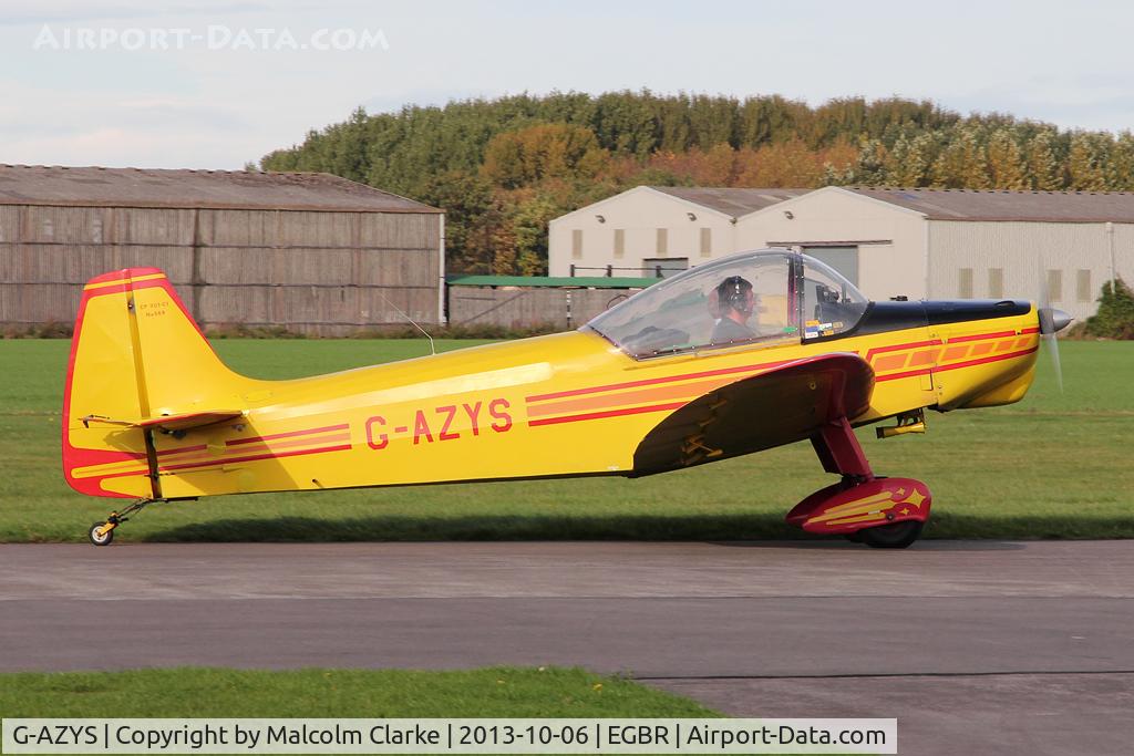 G-AZYS, 1961 Scintex CP-301C-1 Emeraude C/N 568, Scintex CP-301C-1 Emeraude at The Real Aeroplane Club's Pre-Hibernation Fly-In, Breighton Airfield, October 2013.