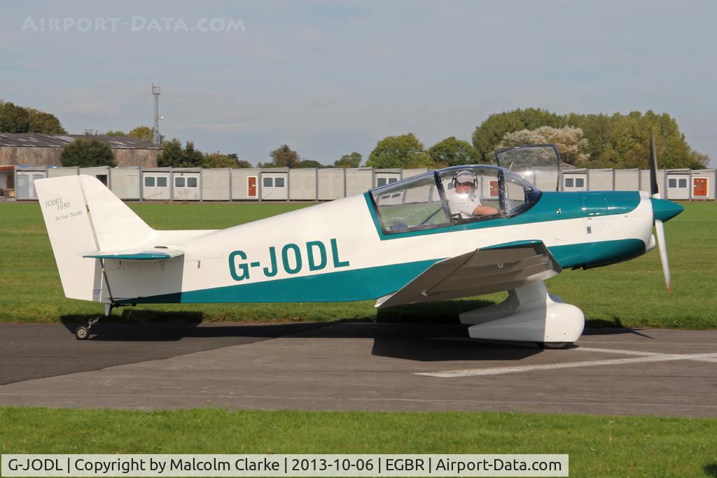 G-JODL, 1960 SAN Jodel DR-1050M Excellence C/N 99, SAN Jodel DR-1050M Ambassadeur at The Real Aeroplane Club's Pre-Hibernation Fly-In, Breighton Airfield, October 2013.