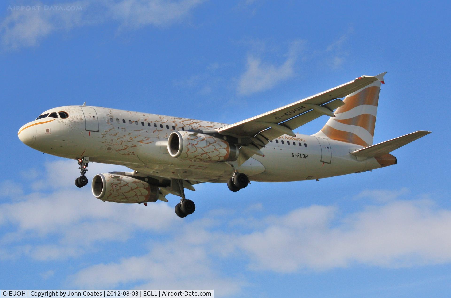 G-EUOH, 2001 Airbus A319-131 C/N 1604, Approach 27L
