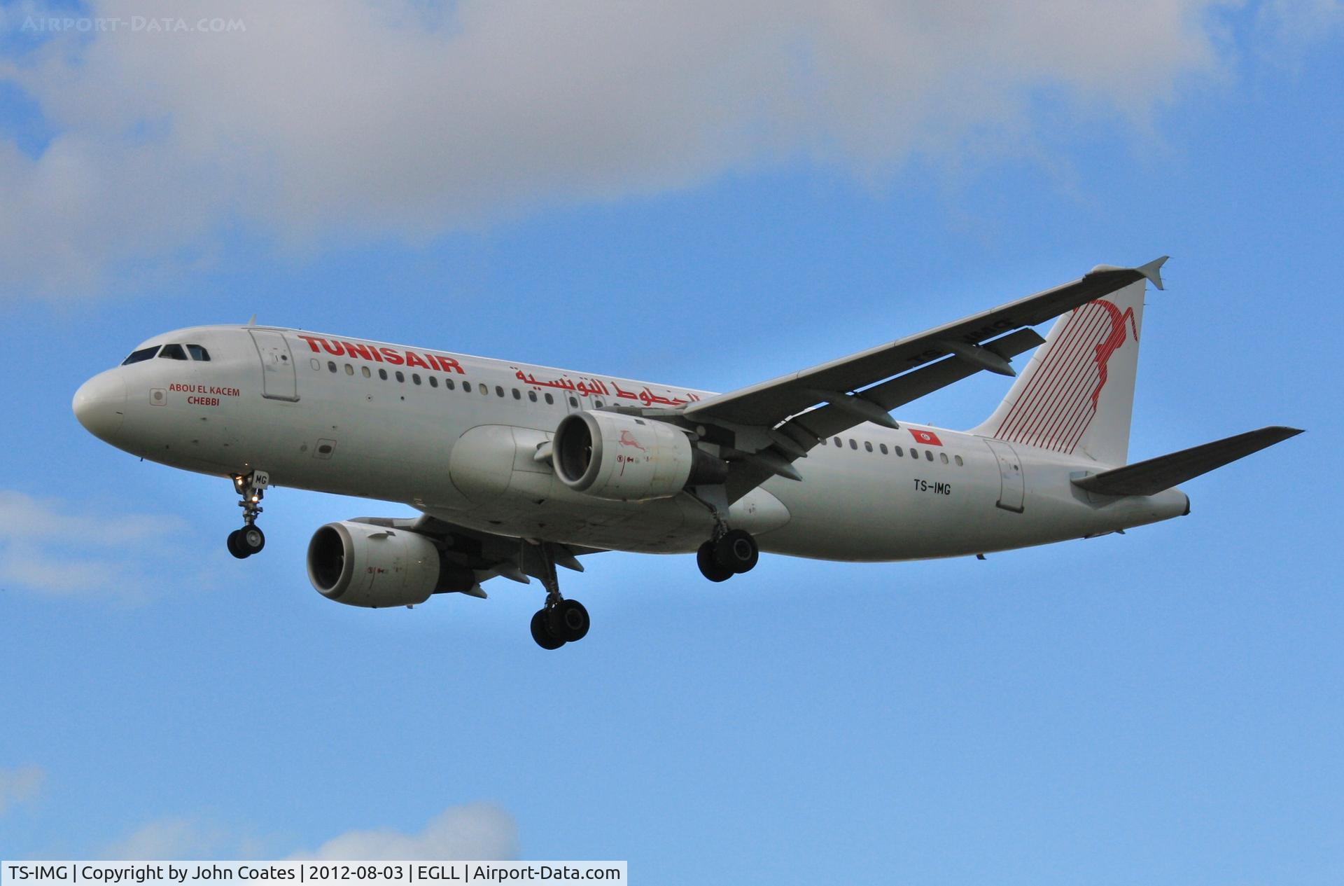 TS-IMG, 1992 Airbus A320-211 C/N 0390, Approach 27L
