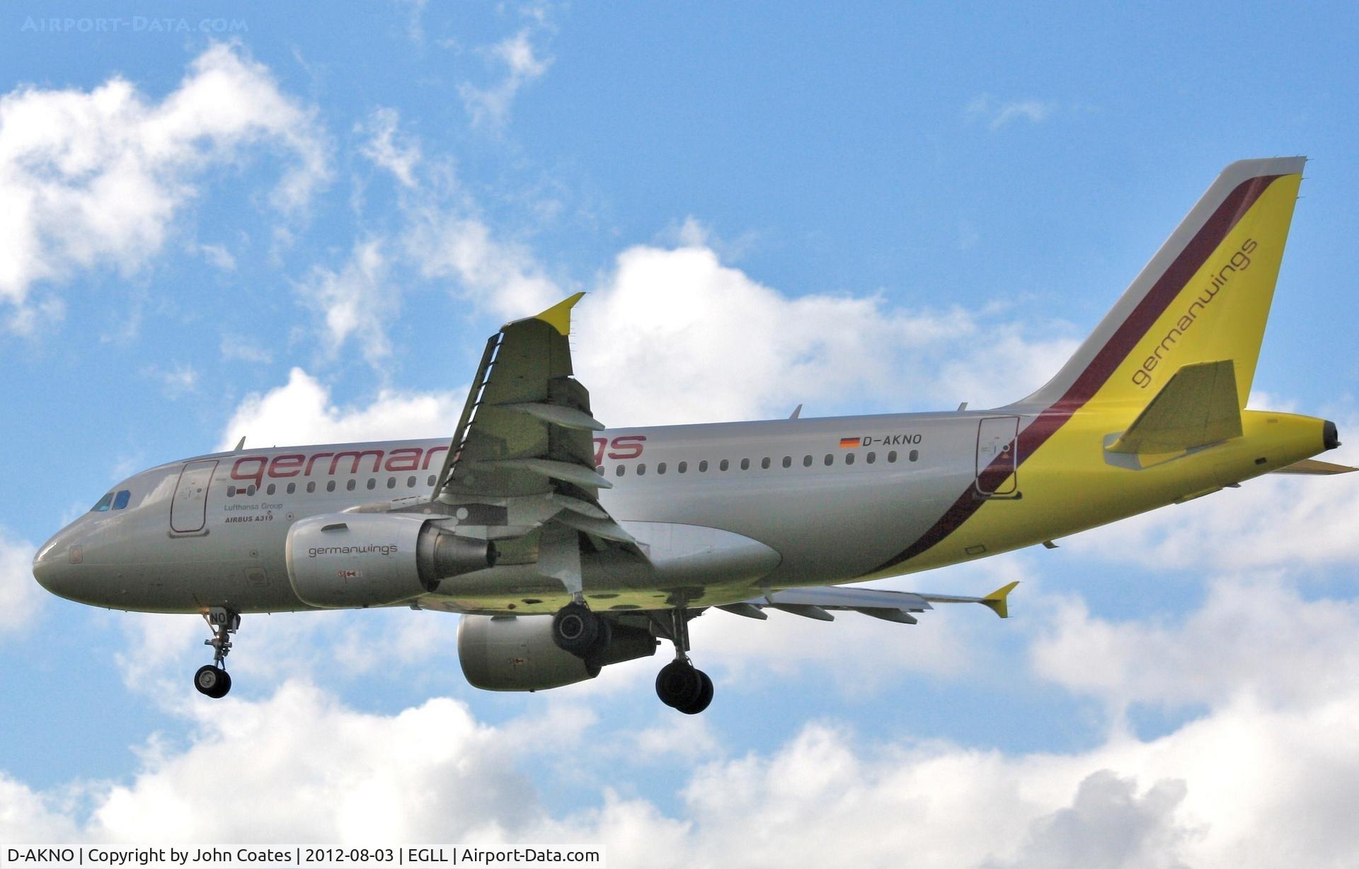 D-AKNO, 1999 Airbus A319-112 C/N 1147, Finals 27L