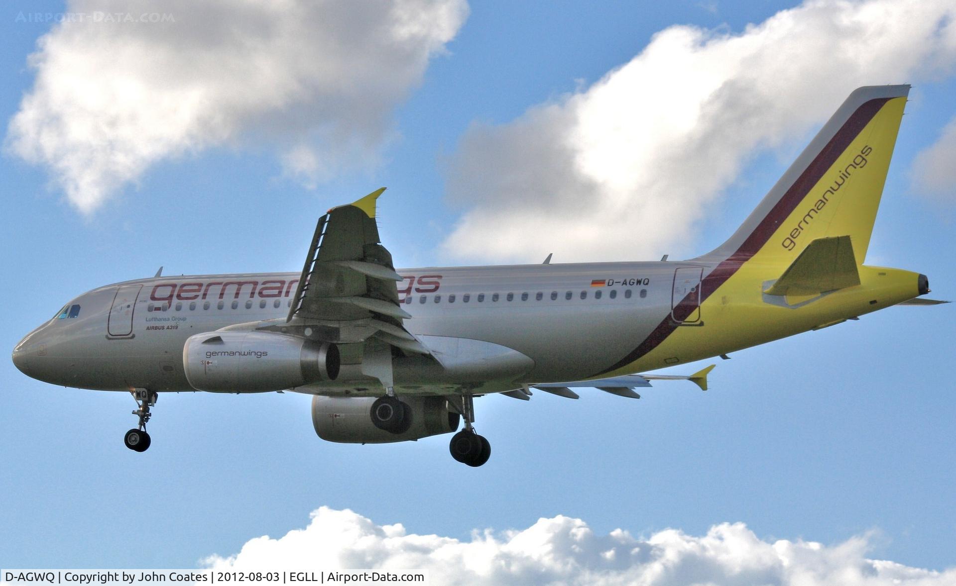 D-AGWQ, 2010 Airbus A319-132 C/N 4256, Finals 27L