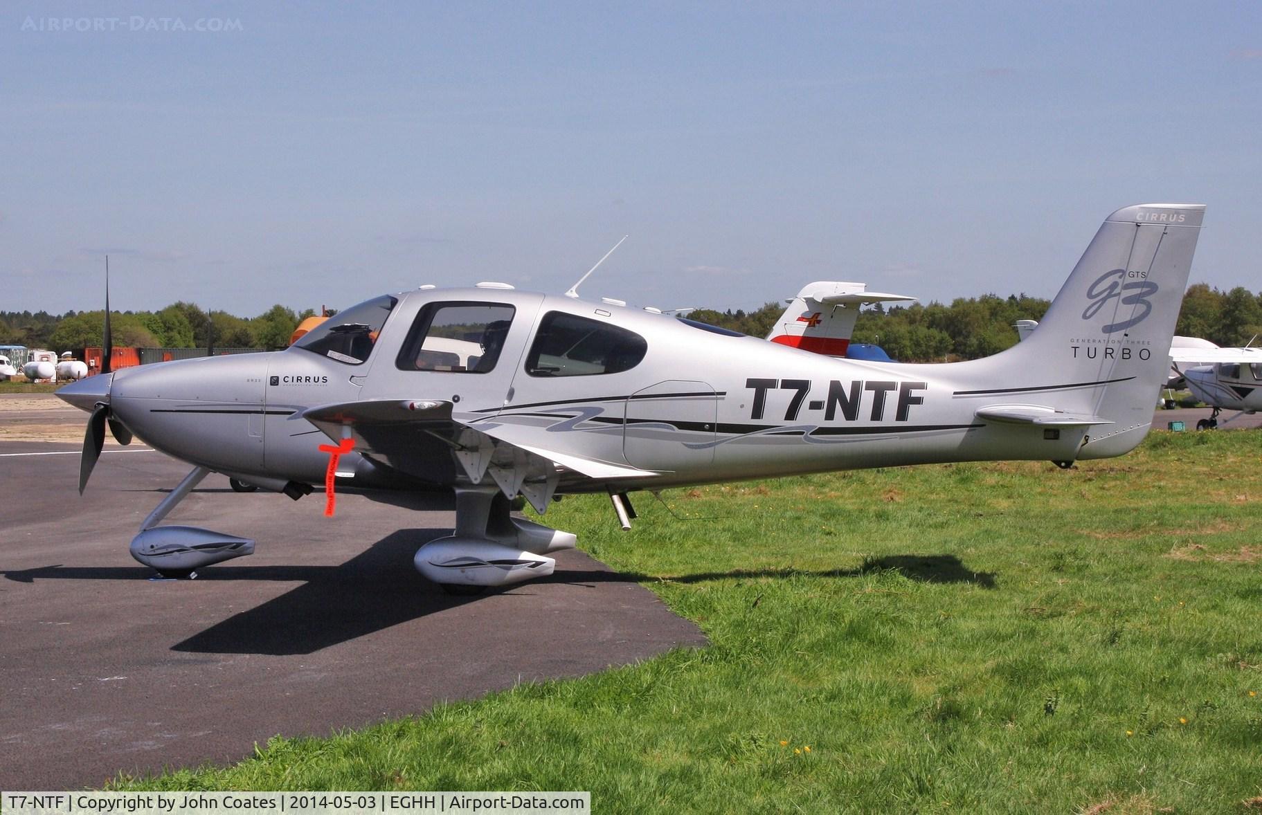 T7-NTF, 2008 Cirrus SR22 G3 GTS Turbo C/N 3091, ex TC-NTF at BHL