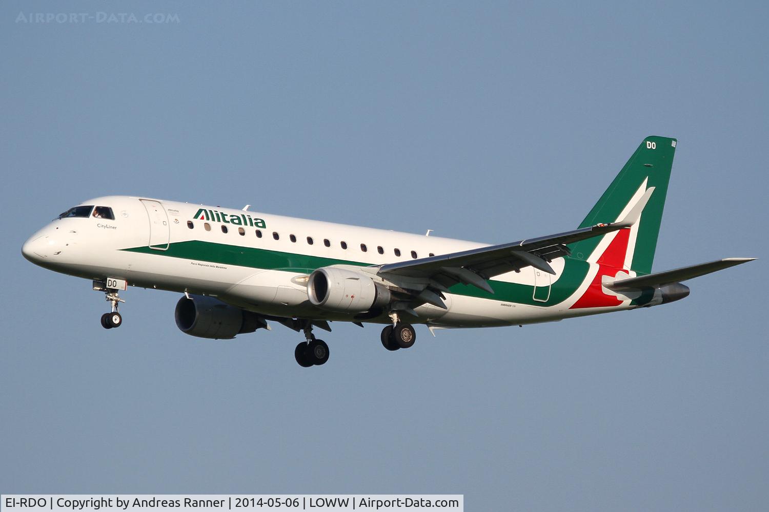 EI-RDO, 2012 Embraer 175LR (ERJ-170-200LR) C/N 17000348, Alitalia CityLiner ERJ170
