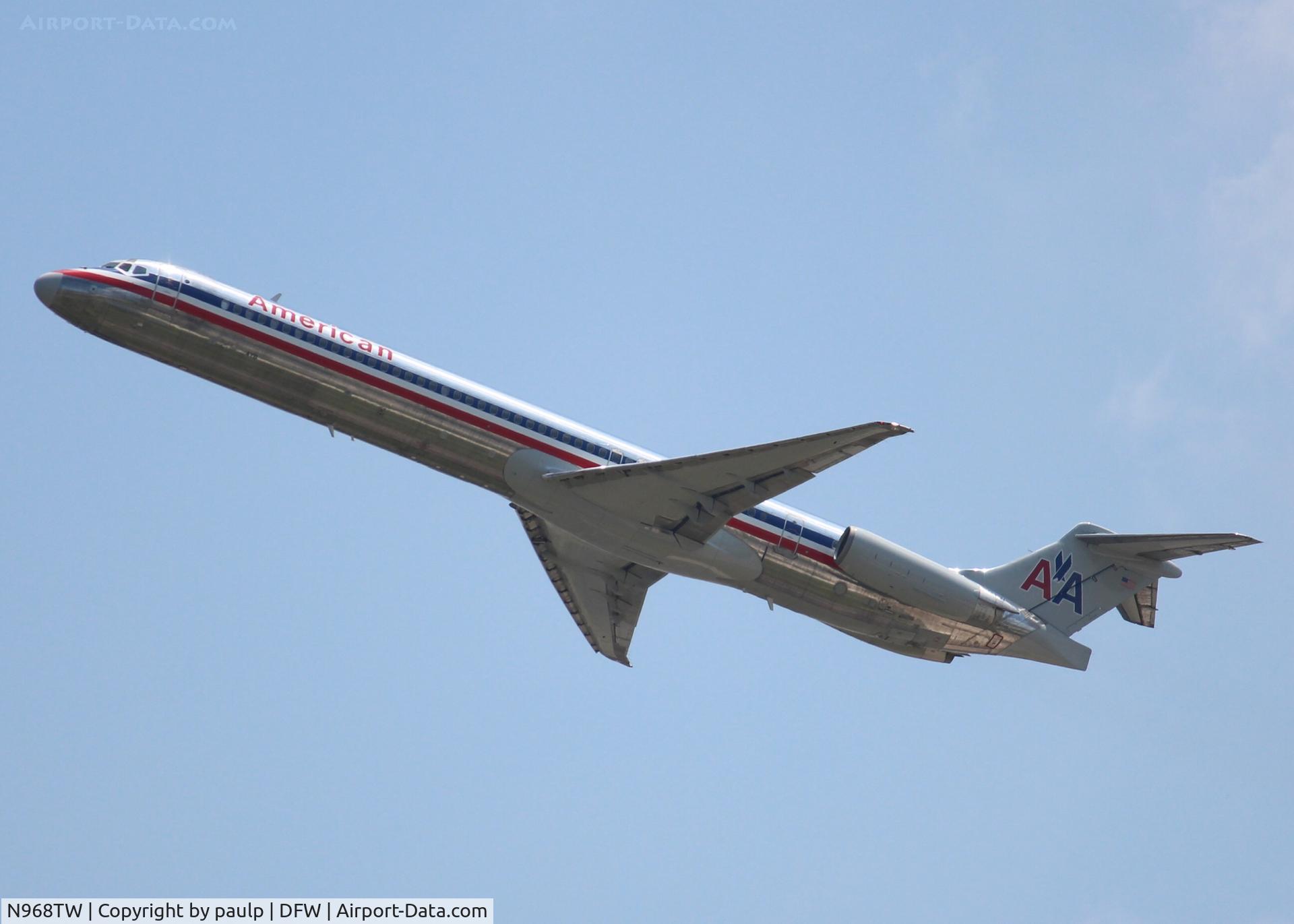 N968TW, 1999 McDonnell Douglas MD-83 (DC-9-83) C/N 53618, At DFW.