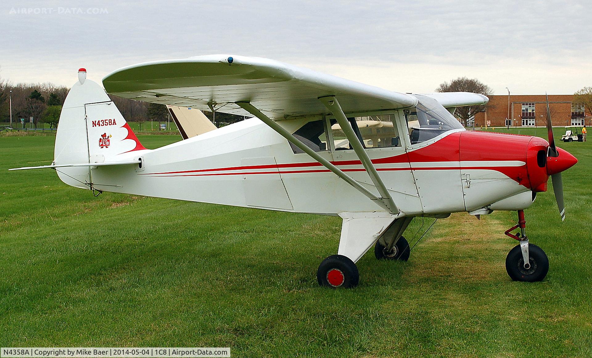 N4358A, 1956 Piper PA-22-150 Caribbean C/N 22-3714, N4358A @ 1C8