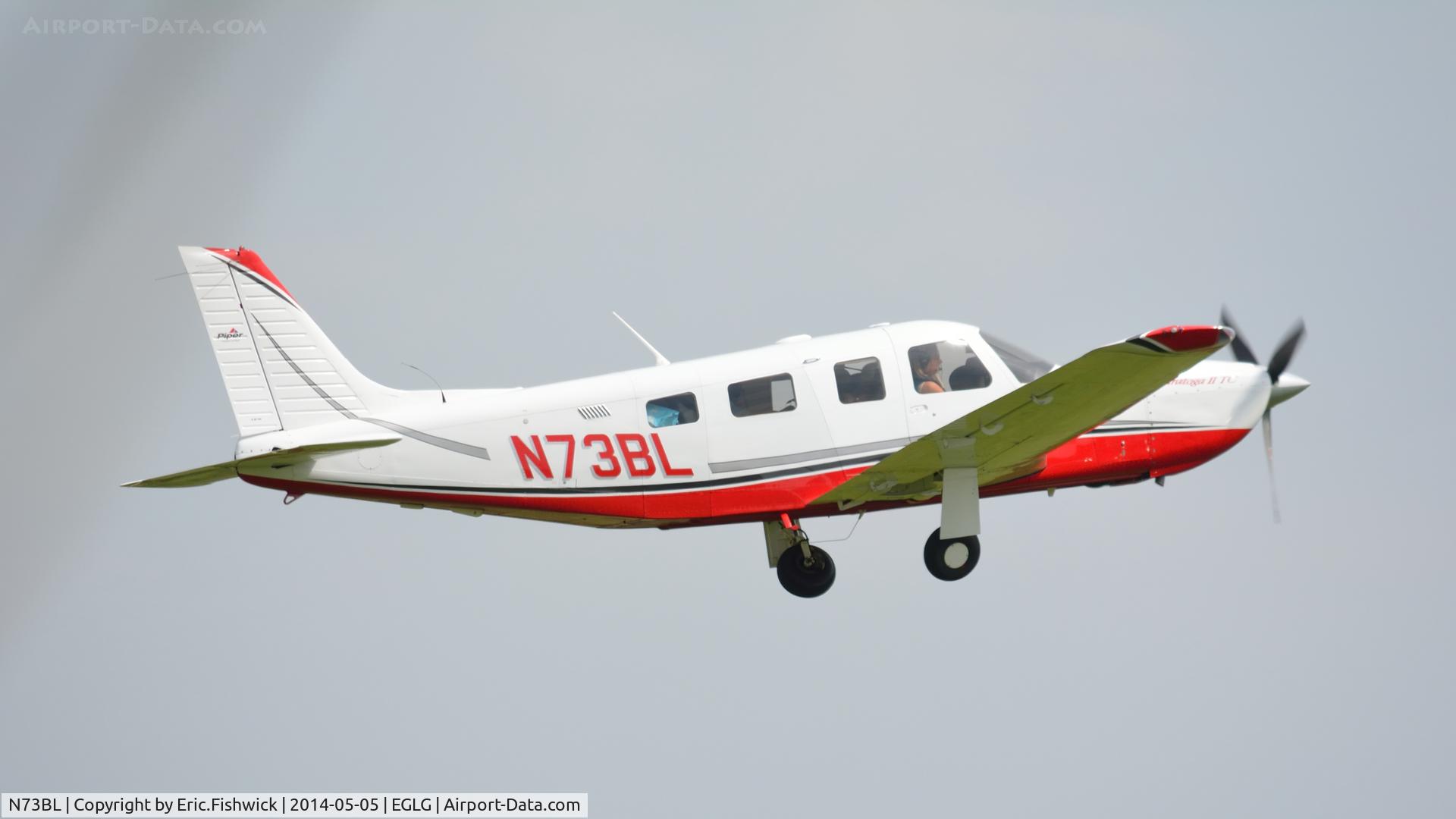 N73BL, 2007 Piper PA-32R-301T Turbo Saratoga C/N 3257450, 42. N73BL departing Panshanger Airfield.